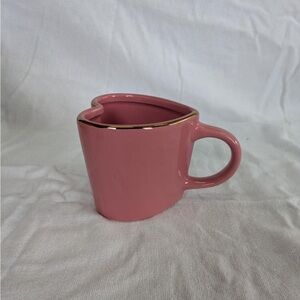 NWT Threshold Pink and Gold Heart-Shaped Mug Coffee Accessory